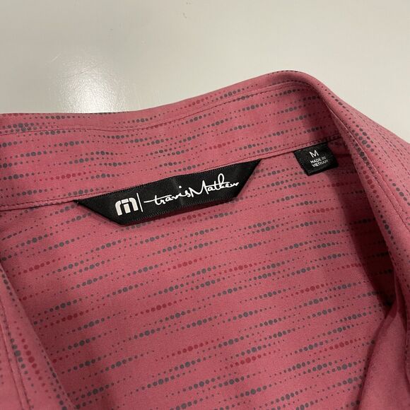 Travis Mathew Men's Heather Earth Red Prestige Lifestyle Button Shirt Size M - Picture 3 of 7